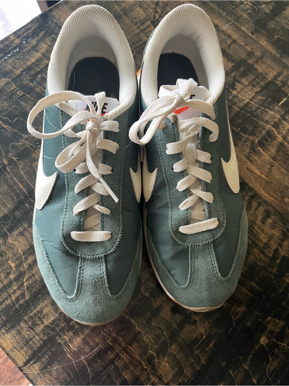 Women’s Nike Casual Green Sneakers with White Swoosh
